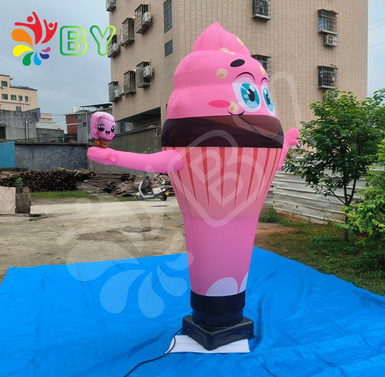 Customized Cold Drinks Food Balloon Inflatable Ice Cream Outdoor Advertising Promotional Dancer
