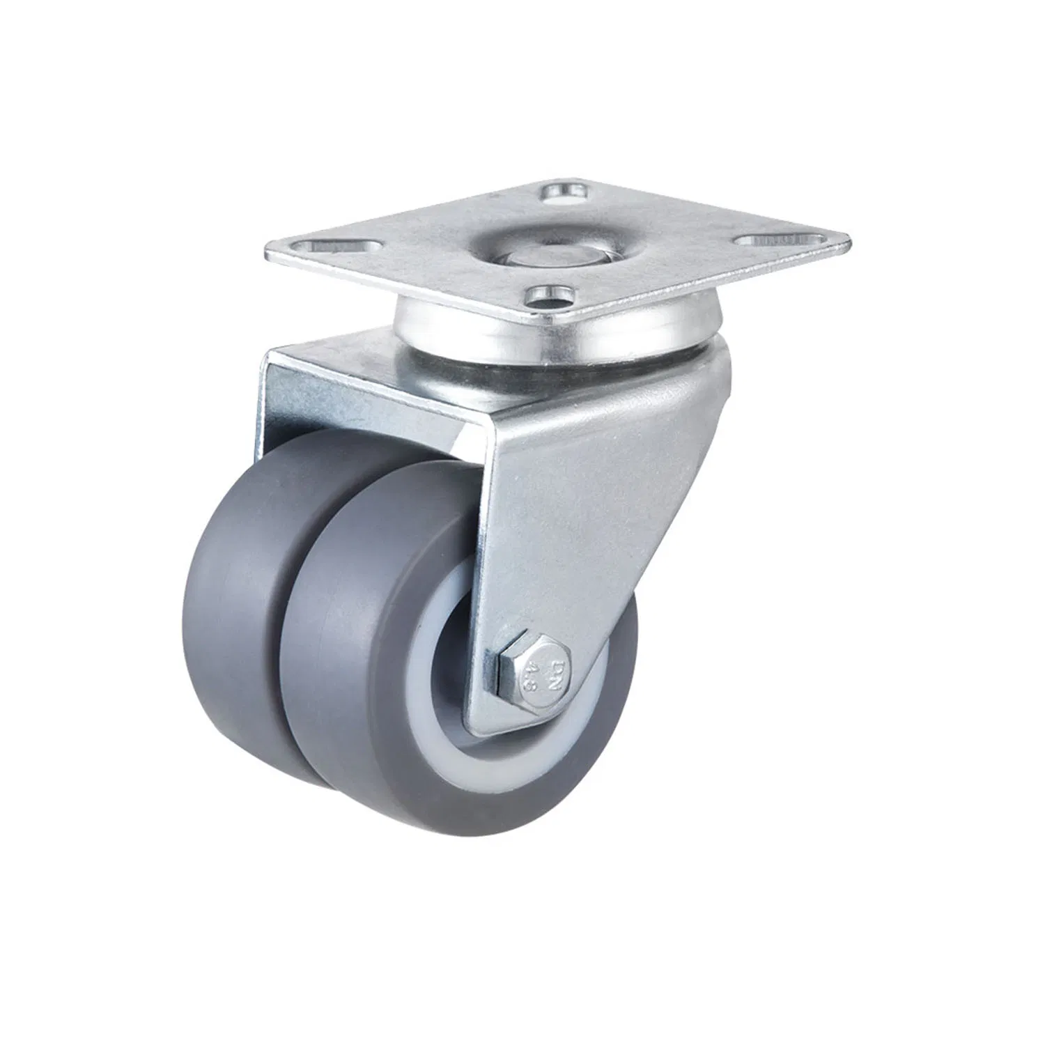 2 Inch 3in 4in Light Weight Swivel Thermo Plastic Rubber Modern Top Plate TPR Furniture Twin Dual Wheels Equipment Caster