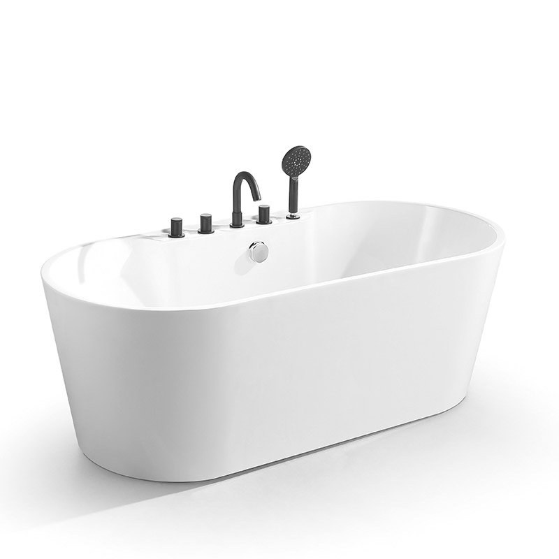 Wholesale High Quality Freestanding Simple Ellipse Acrylic Bathtub for Bathroom