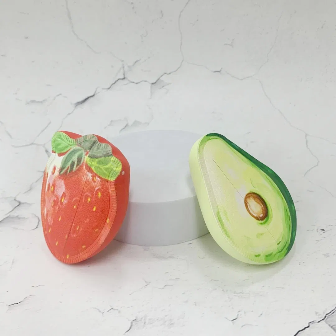 Soft Reusable Beauty Powder Puff in Fruit Shapes with OEM Support