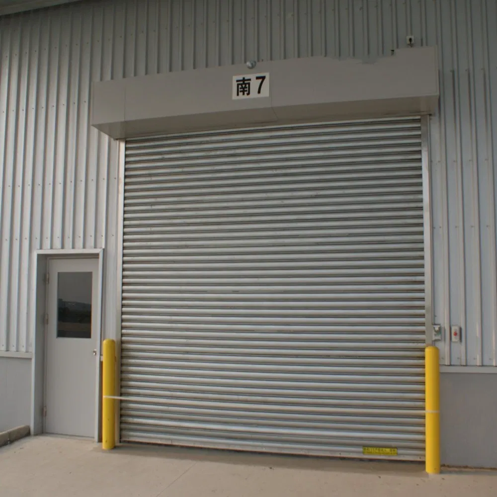 Exterior Electric Revolving Remote Control Metal or Aluminum Electric Security Overhead Garage Roller Shutter Steel Industrial Fireproof Rolling Doors
