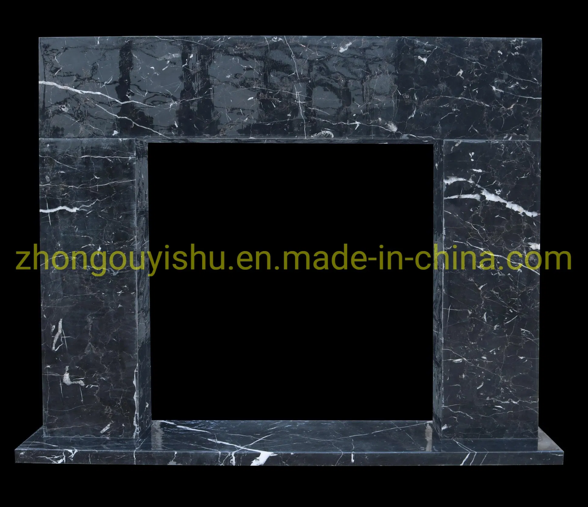 Custom-Made White Marble Mantel and Fireplace for Mondern Home Decoration