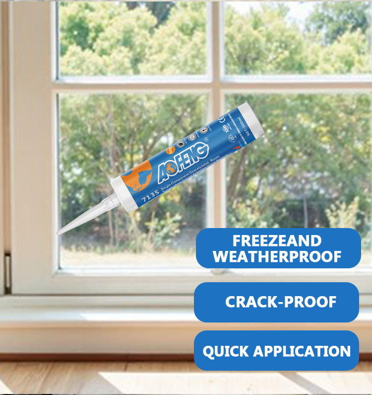 Professional White Acidic Glass Sealant for Strong, Flexible Bonding in Glass-to-Metal, Glass-to-Wood, and Glass-to-Concrete Applications