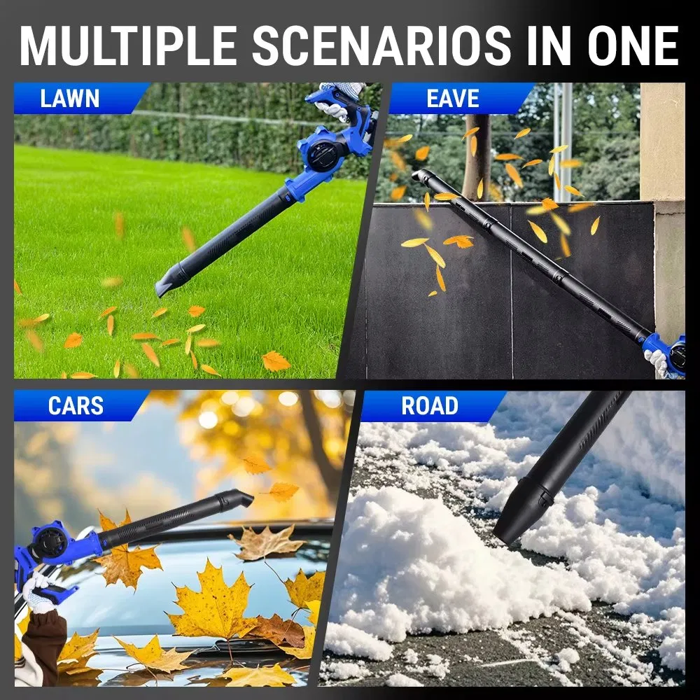Multifunction Manual Electric Battery Power Cordless Portable Leaf/Snow/Dust Air Blower for Garden