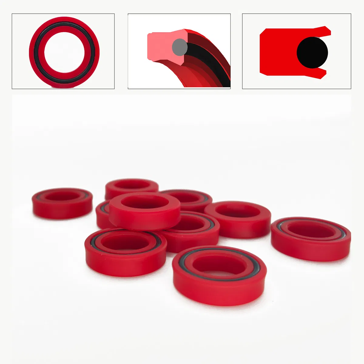 Красное механическое уплотнительное кольцо CS03-P