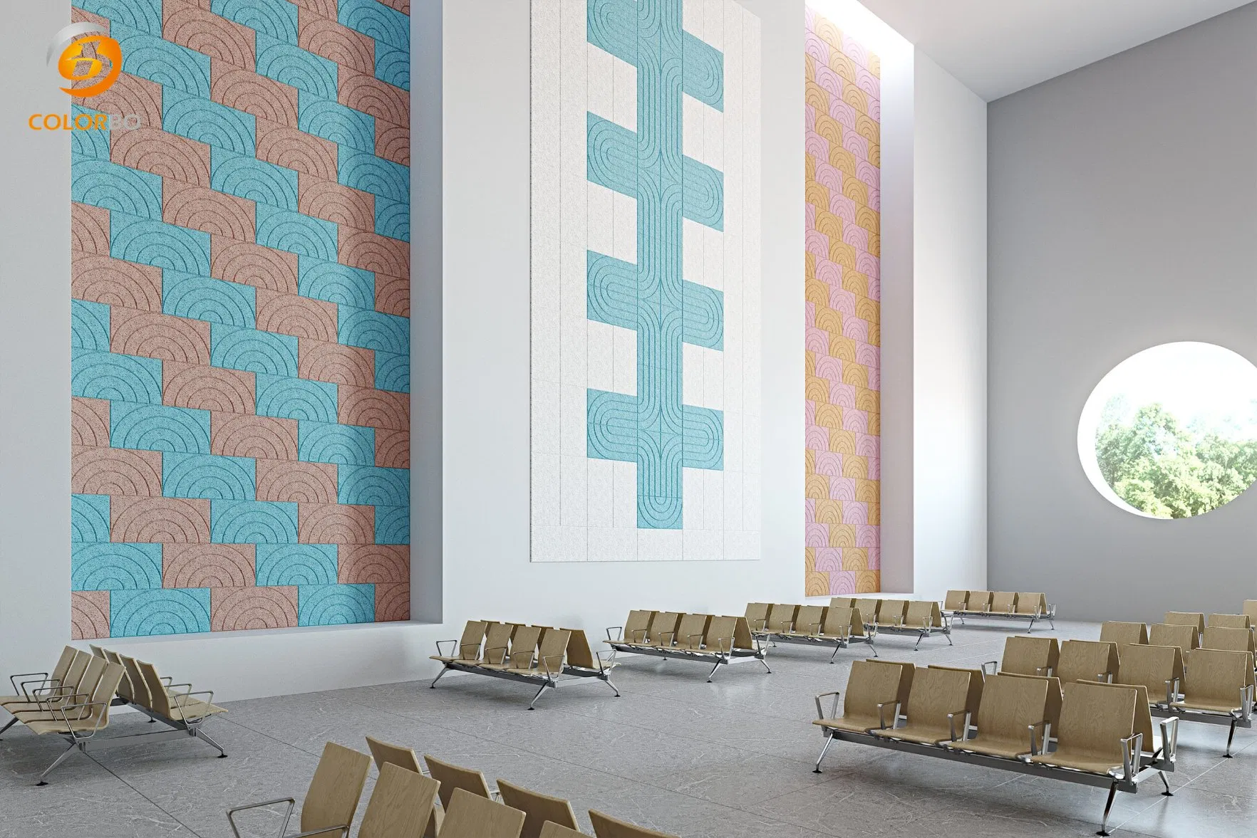 Natural Wood Acoustic Wall Tiles for Sound Absorption