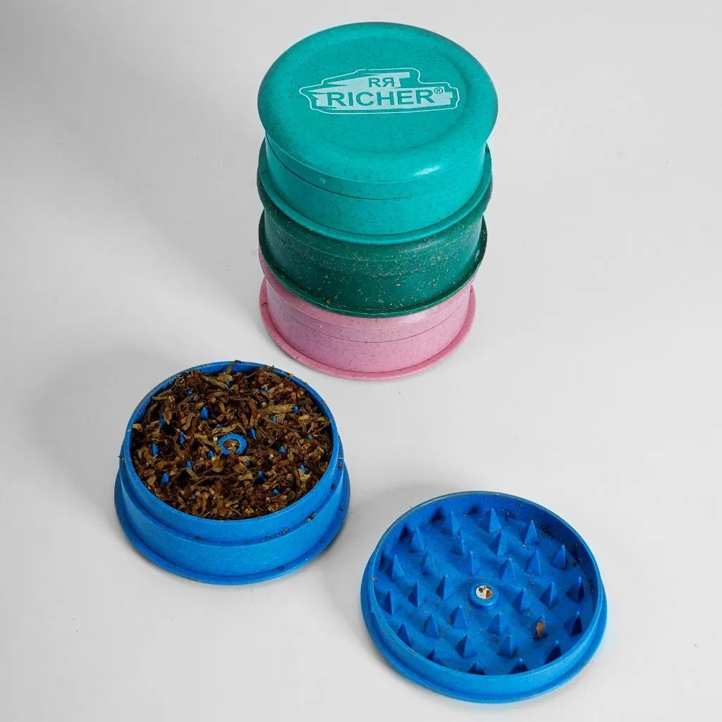 High Quality 3layers Degradable Plastic Herb Grinder Custom Logo Eco-Friendly