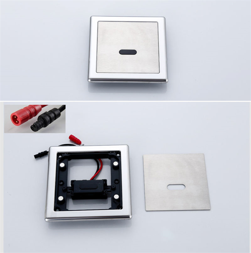 Modern Smart Induction Urinal Flush Valve with Time Delay: Horizontal Sensor, AC/DC Electronic Type, Durable Brass Material, Chrome Finish