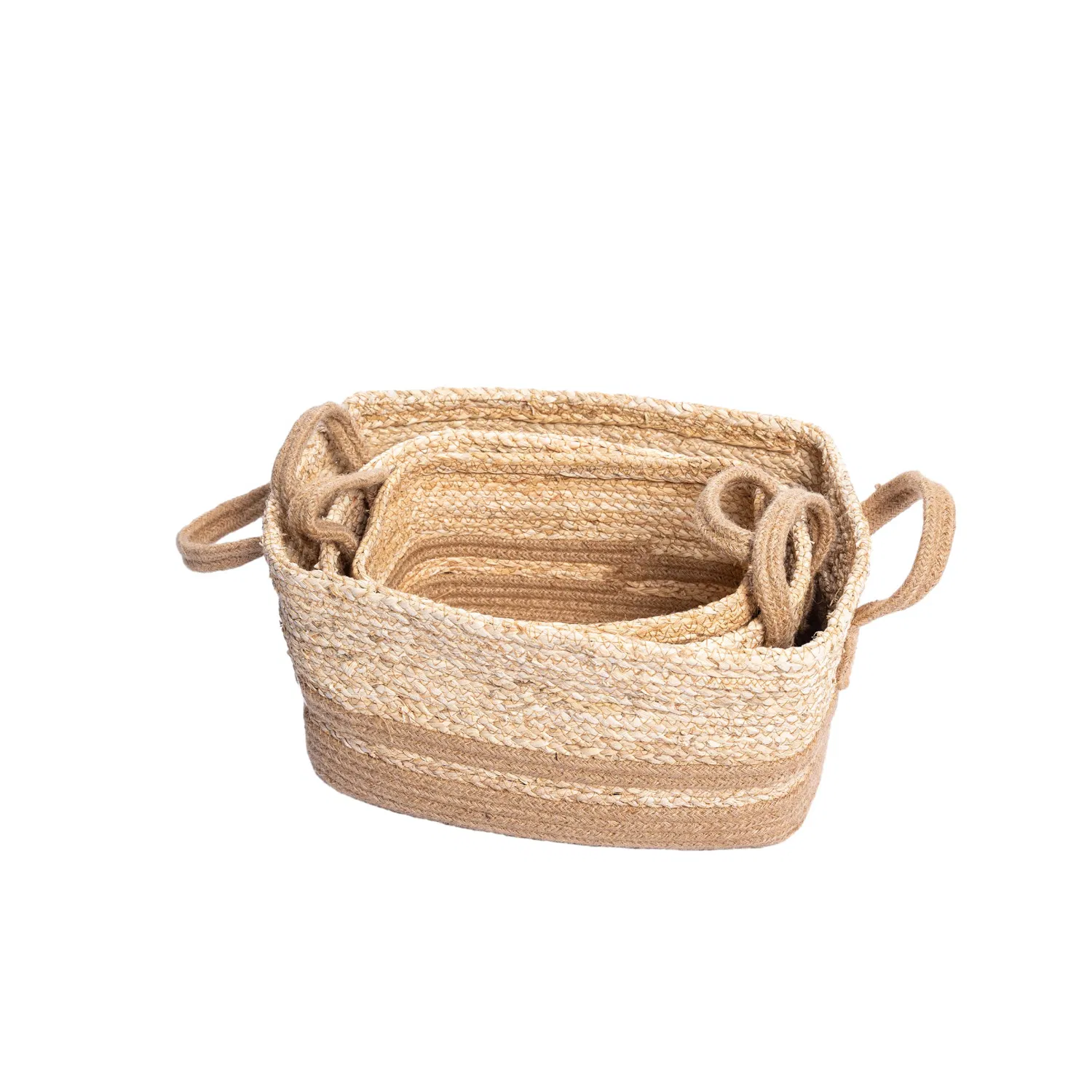 Wholesale Handmade Storage Woven Round Corn Skin Storage Baskets Round Shape Baskets
