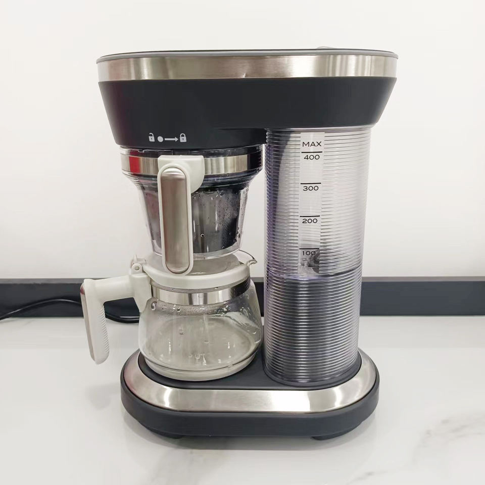 2 in 1 Grinding Coffee Maker Machine with Steam Brew Coffee