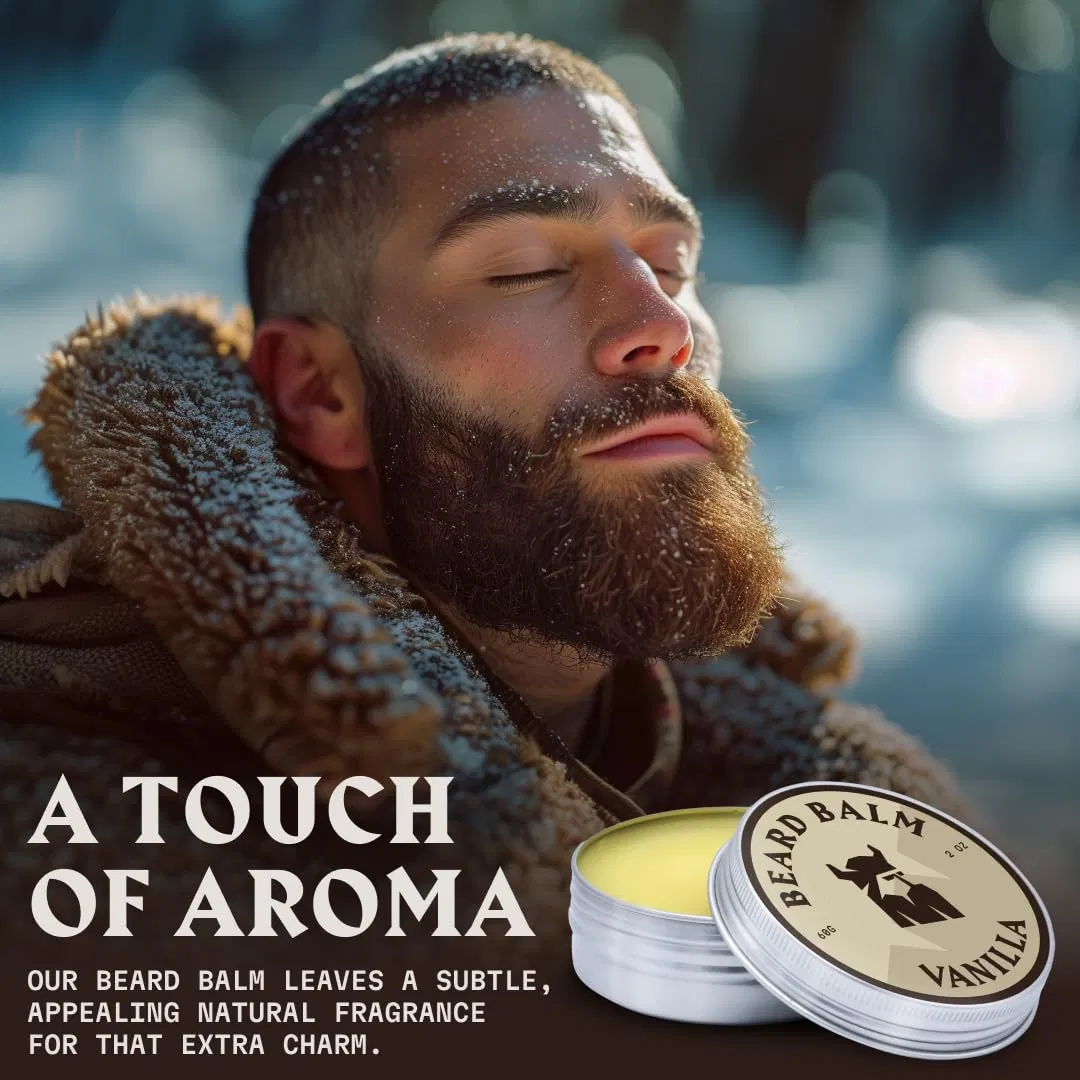 Premium Vanilla Beard Balm for Growth and Softening