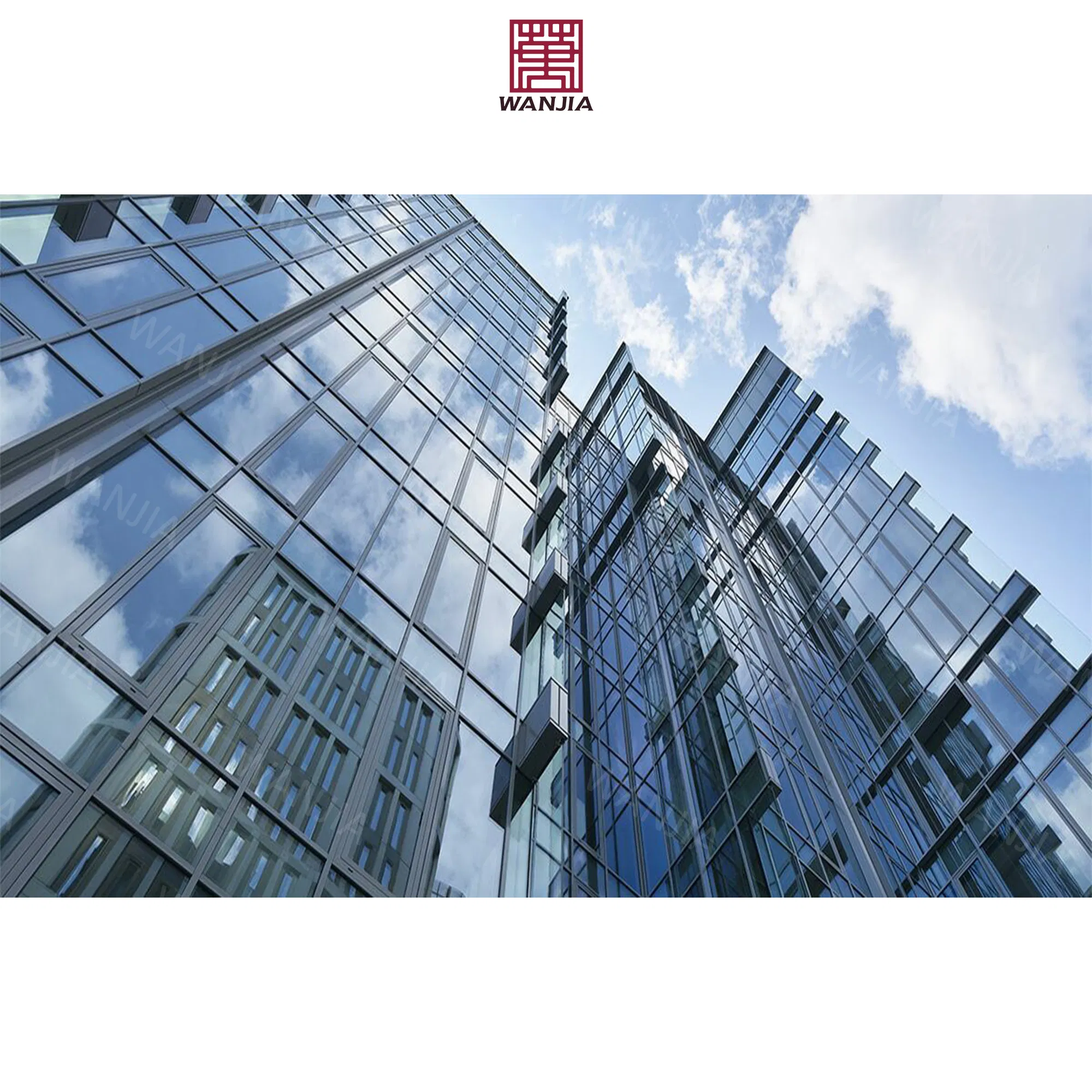 Energy Efficient Aluminum Curtain Wall with Double Mirror Glass