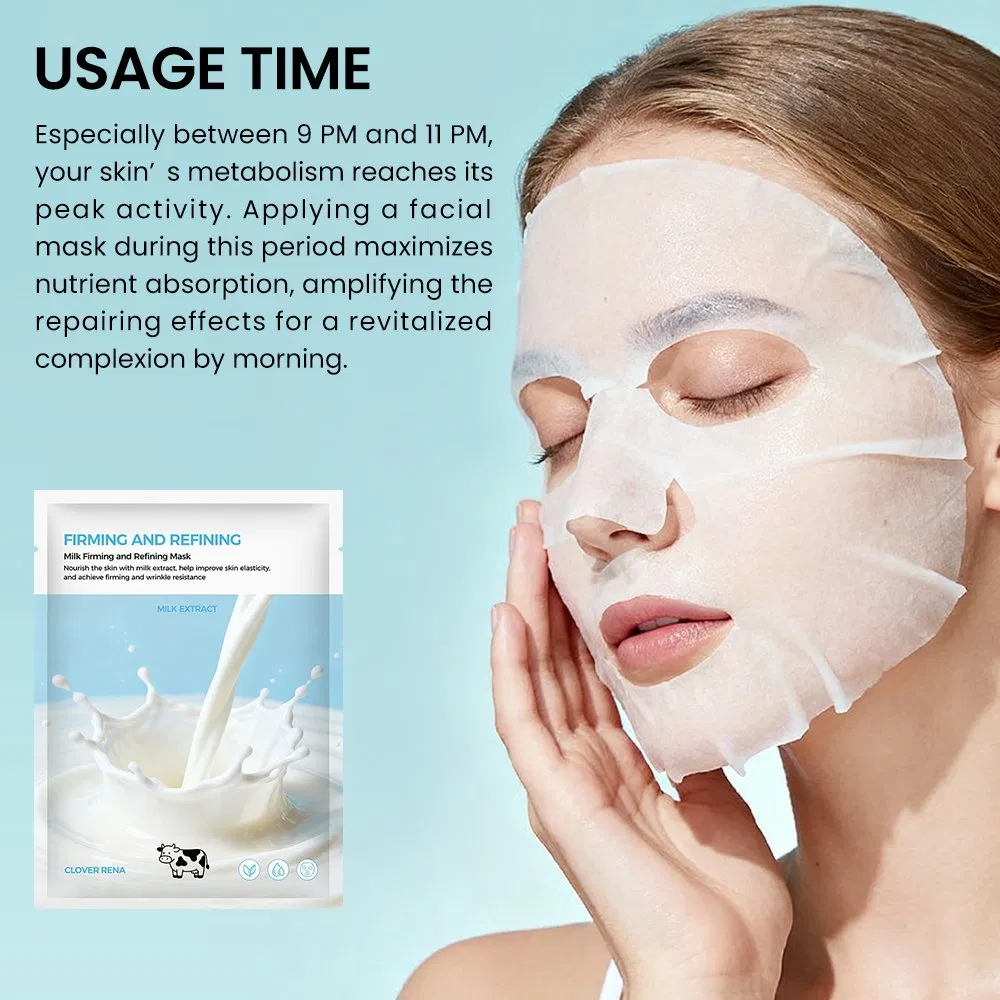 Private Label Brightening Silk Beauty Face Facial Mask Sheet Organic Milk Face Mask for Women