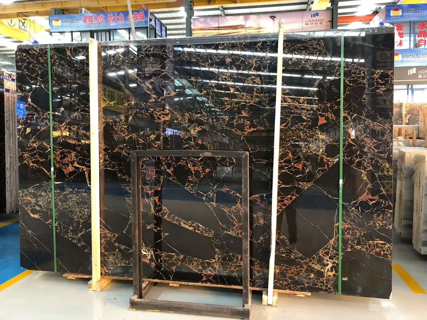 Athens Portoro Marble Slabs Decoration Interior Design Flooring Walling Countertop Stairs Tiles Imported Marble