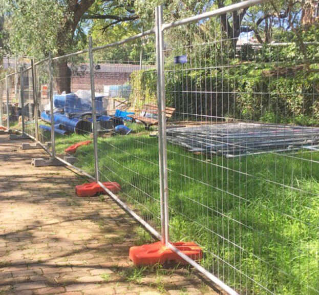 Construction Site Portable Galvanized Silver Metal Perimeter Portable Temporary Security Fence