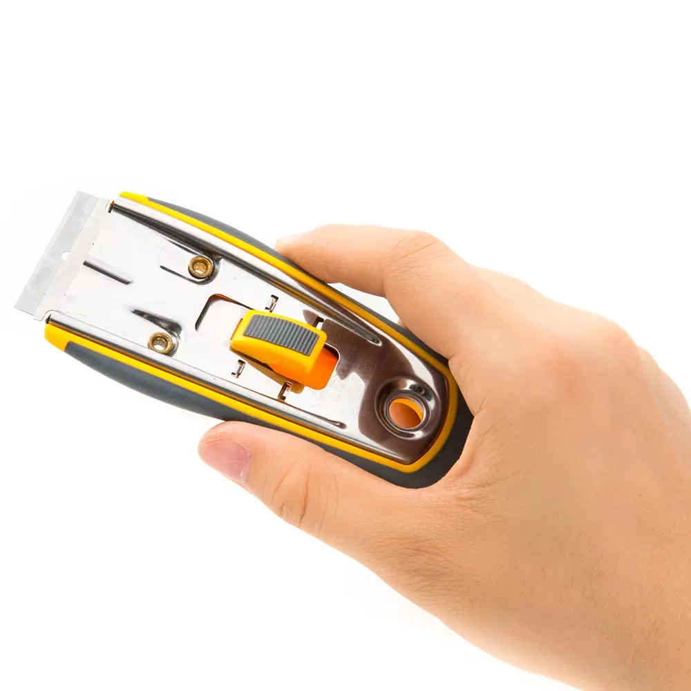 Hautine Scraper Plastic Razor Scraper with Double-Edged 40X19mm Metal Blades