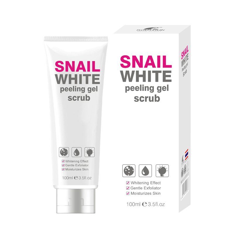 Face Scrub Snail White Peeling Gel Scrub Whitening Effect Skin Moisturizing 100ml Private Label Customizable