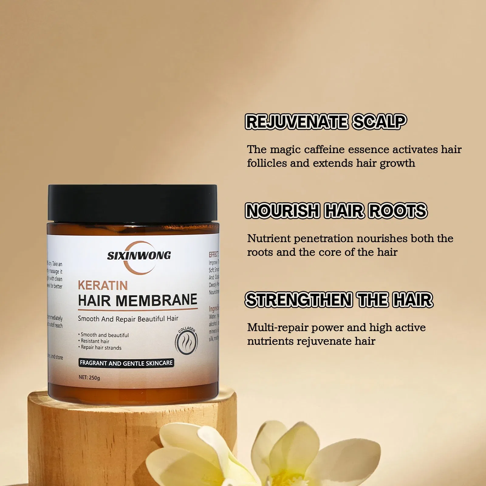 Beauty Cosmetics Keratin Hair Membrane Natural Moisturizing Deep Cuticle Care Hair Mask