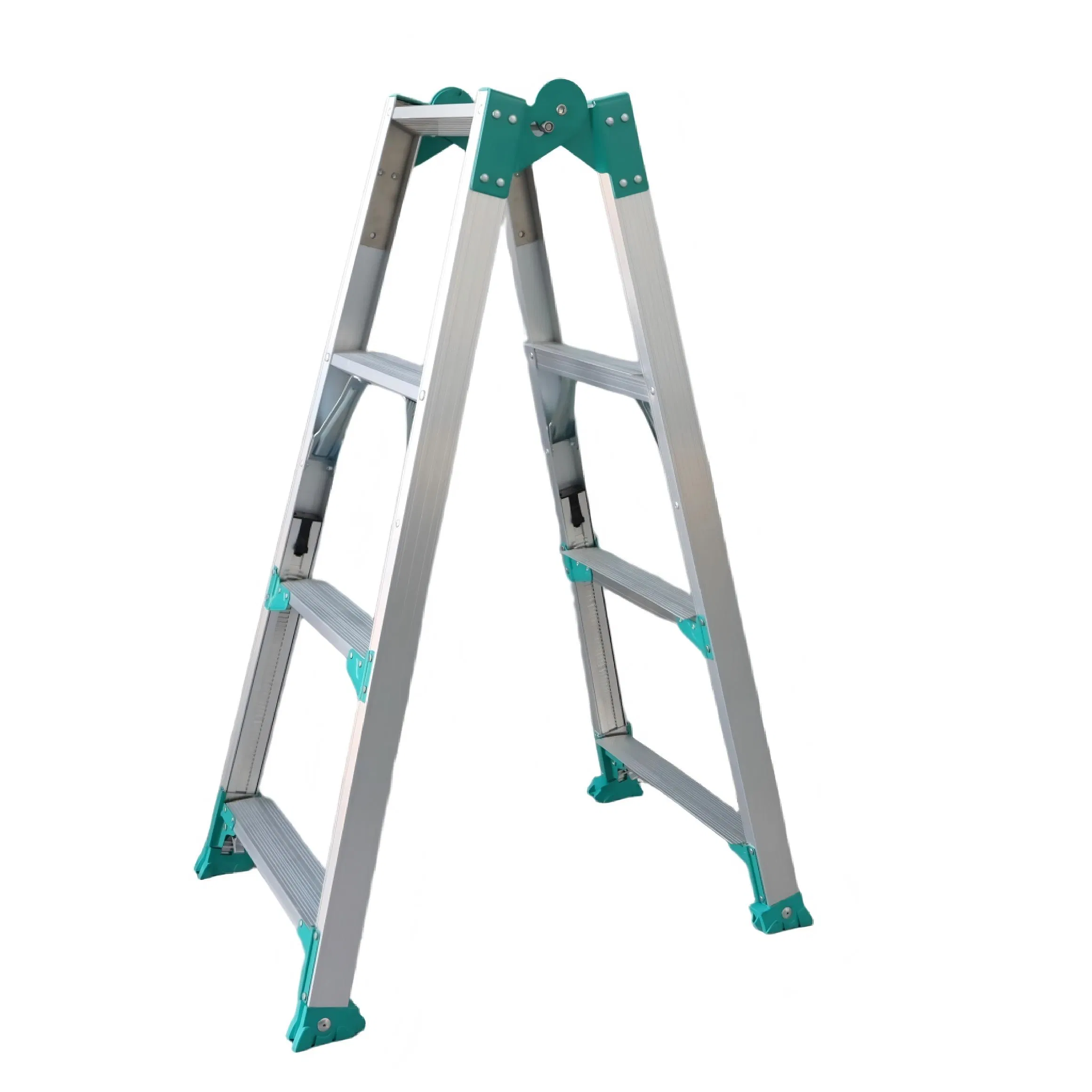 High Quality Safety Heavy-Duty Portable Industrial Multi-Purpose Aluminum Foldable Step Ladder with CE Certified