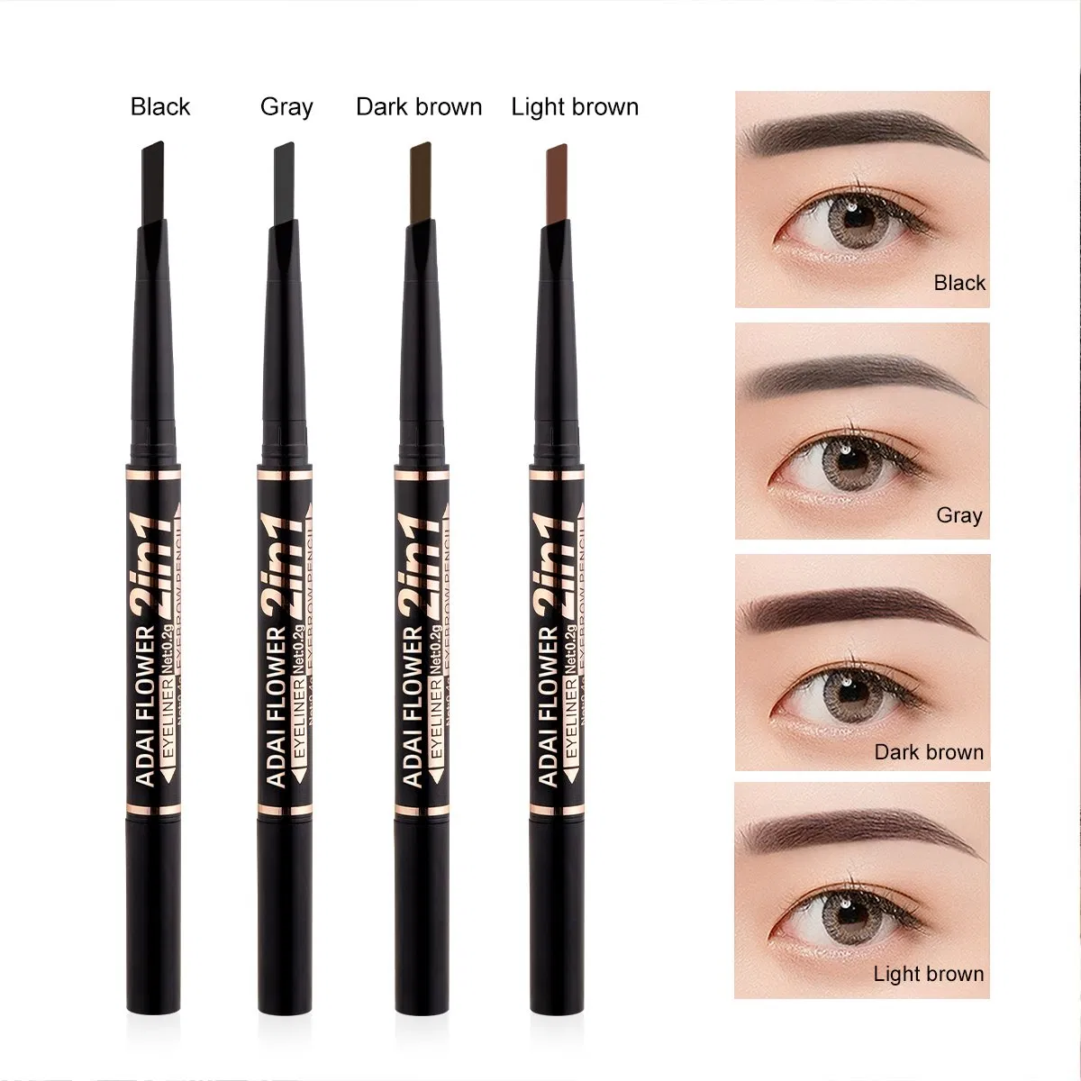 Best Waterproof Long Lasting Grey Black Brow Eyebrow Pencil Eyeliner Cosmetic