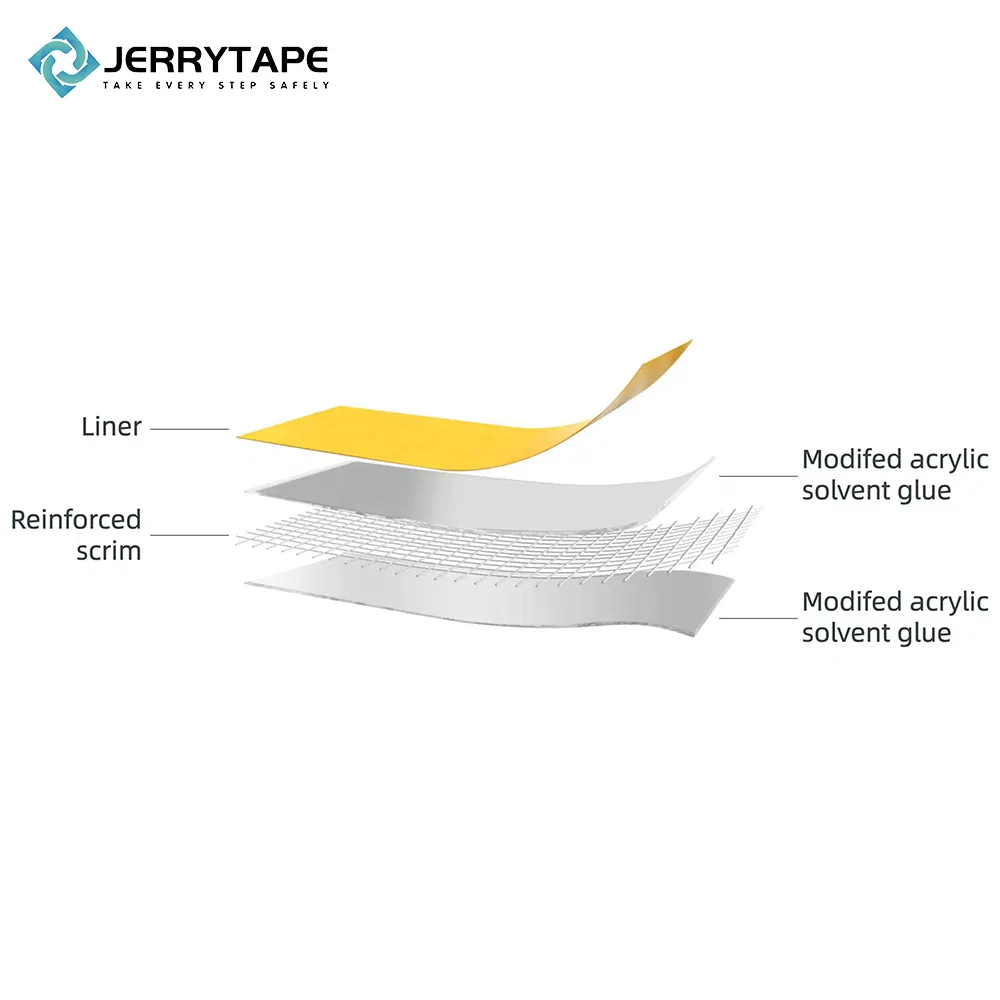 Industrial Grade High Tack Acrylic Mesh Scrim Double Sided Transfer Tape