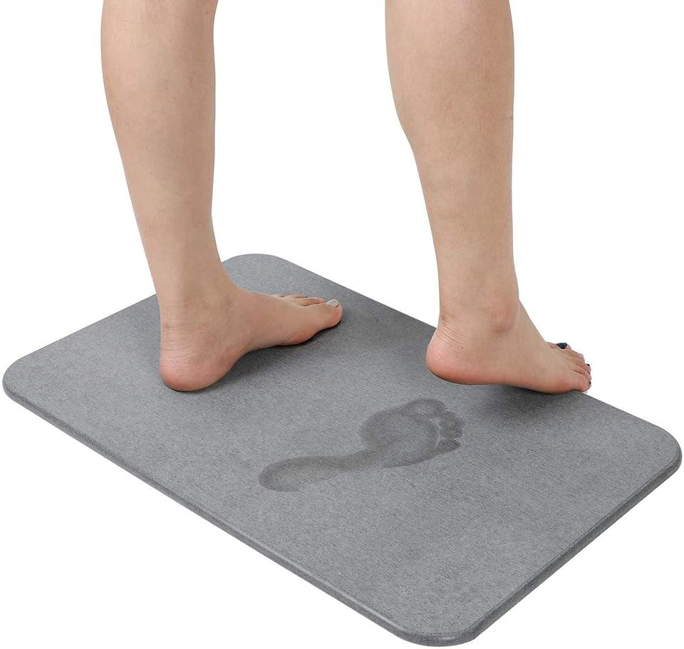 Non-Slip Super Absorbent Floor Mat Quick Dry Diatomaceous Earth Diatomite Stone Bath Mat