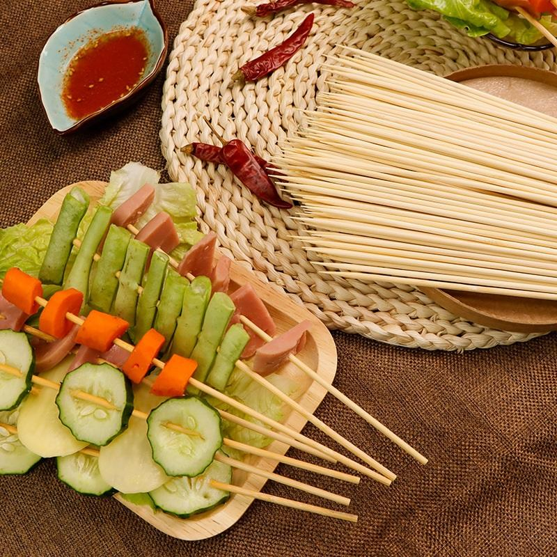 BBQ High Quality Natural Round Bamboo Sticks Cheap Disposable Bamboo Skewer