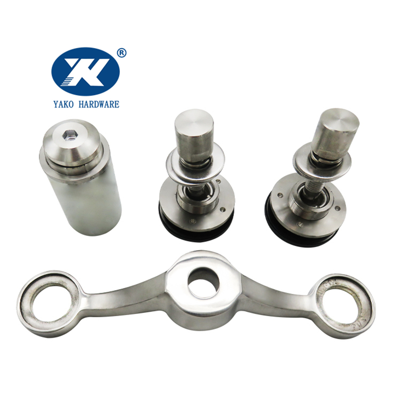 Two-Way Stainless Steel Double Arm 180 Degree Glass Curtain Wall Spider Fitting