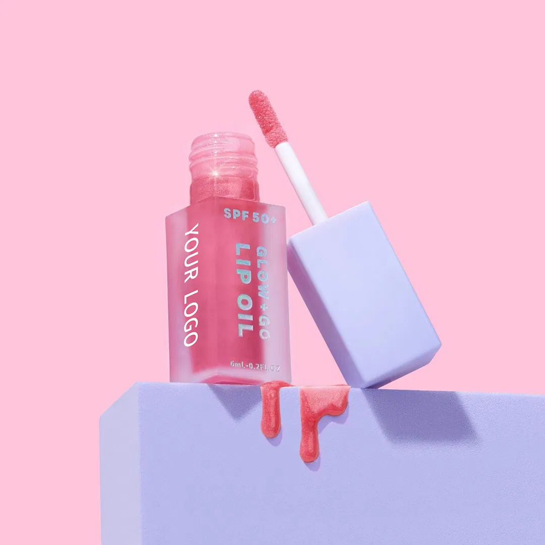 Custom Vegan Vitamin C Non-Sticky Antioxidant SPF50 Hydrating Lip Oil Private Label