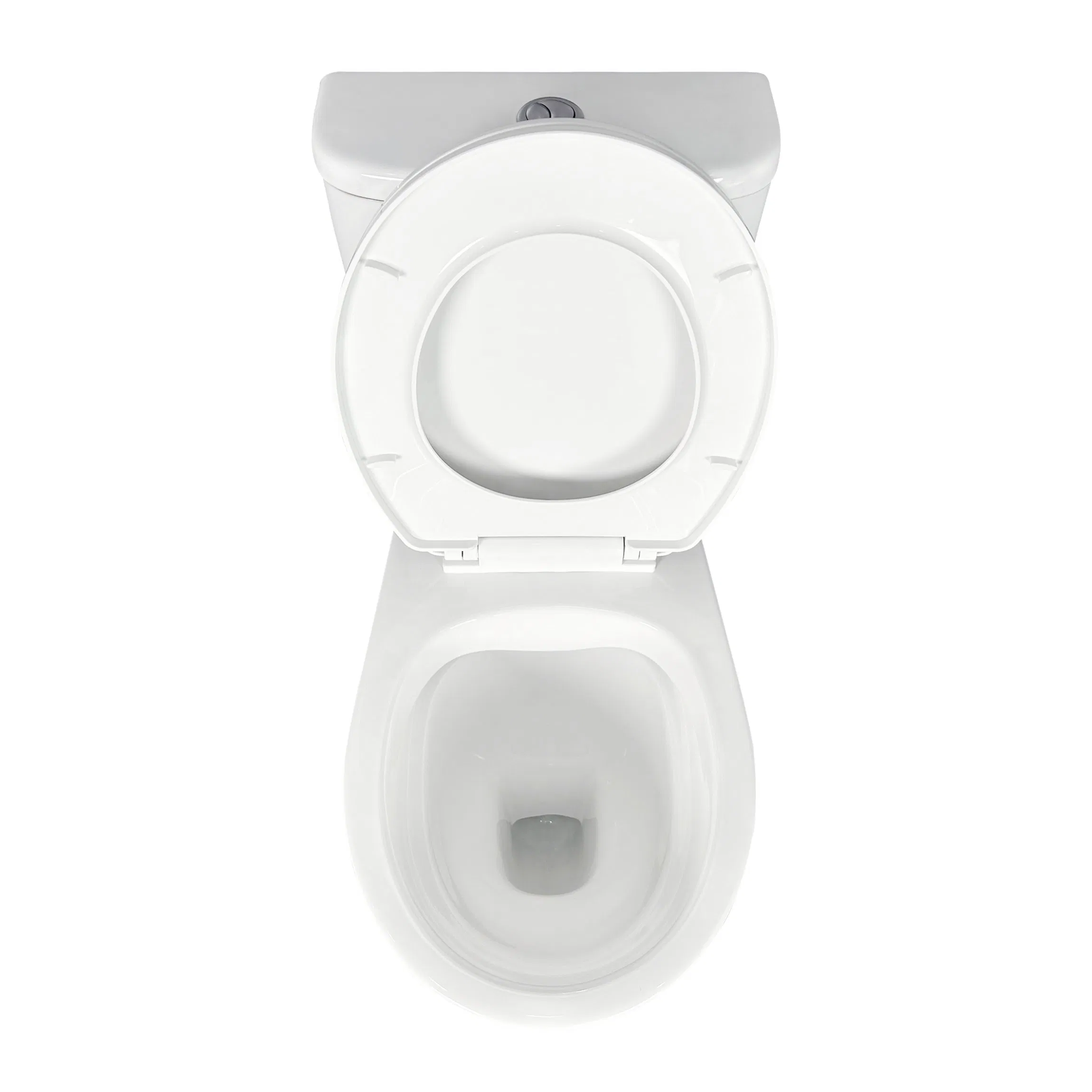 Ortonbath New Design Rimless Washdown Close Coupled Two Piece Toilet with PP/UF Soft Close Seat Cover, Flush Valve and S Trap Outlet