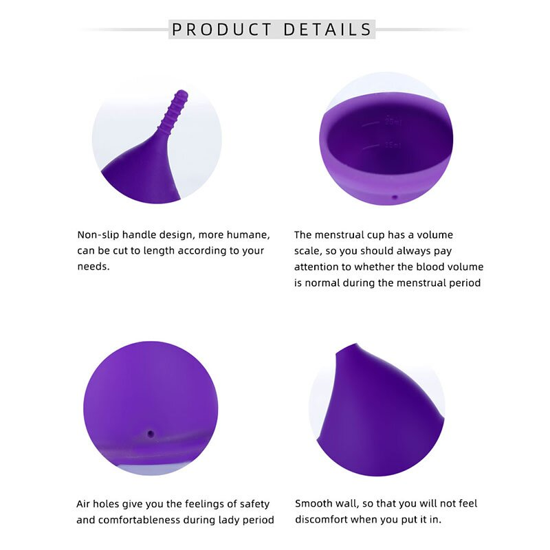Overnight Menstrual Cup for Heavy Flow 12-Hour Protection Soft Comfortable Period Cup