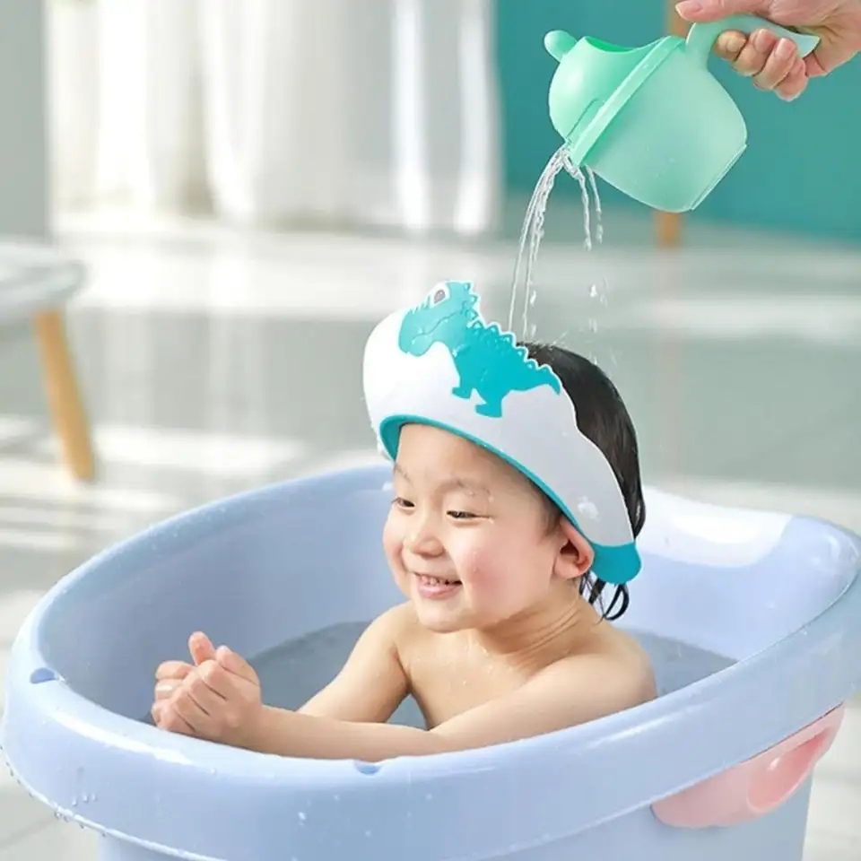 Shower Cap Waterproof Cartoon Kids Baby Bath Protective Bathing Shampoo Cap