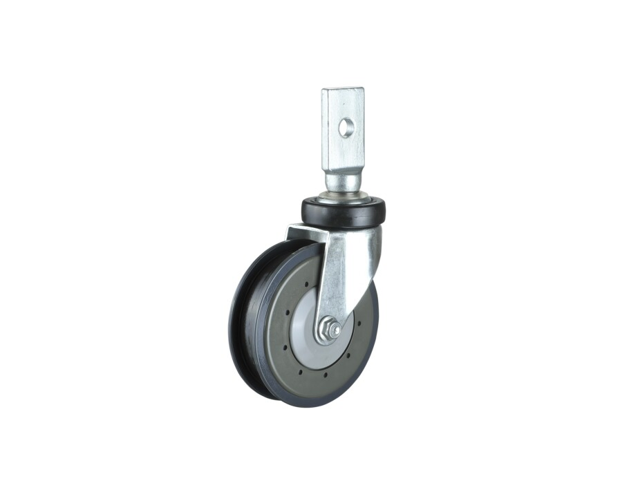China Factory 4 Inch TPE Caster Trolley Wheel Swivel Thread Stem Castor Wheel