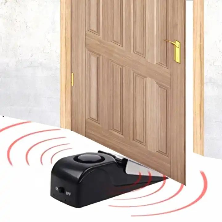 Home Portable Anti-Theft Safety Tool Floor 120dB Wedge Door Stop Alarm Stopper
