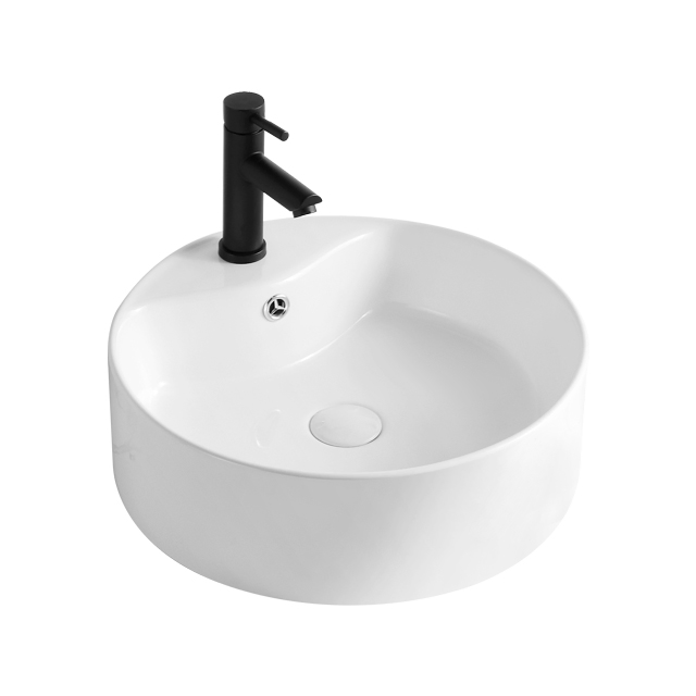 Hot Sale Round Ceramic Wash Basin Sink Customized Bathroom Countertop Sink