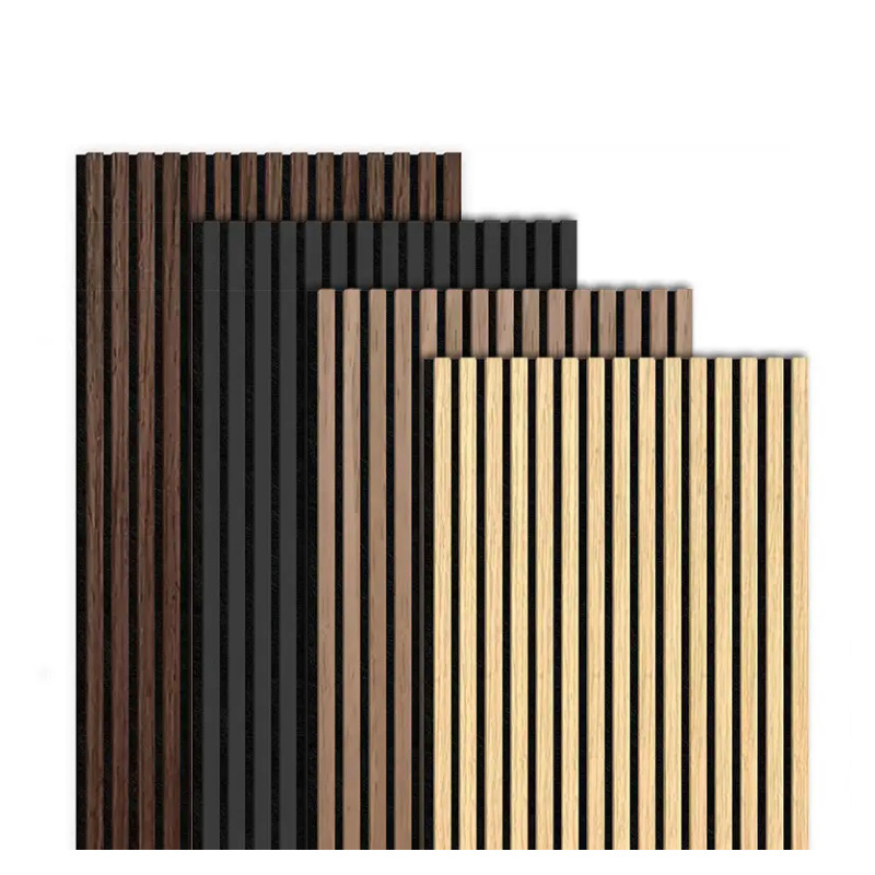 Modern Sound Absorption Proofing Wooden New Design Wood Slat Polyester Fiber Wall Panel