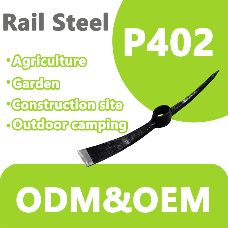 Factory Direct Forged Rail Steel Pickaxe with Wooden Handle Garden Pickaxe