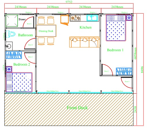 Popular Flat Pack container House/Prefab House/Modular House/Fast Installation House