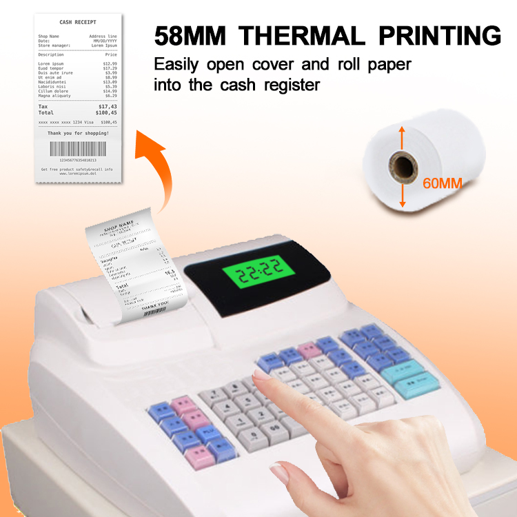 POS System Restaurant Order Terminal Electronic Cash Register with Customer Display ECR800