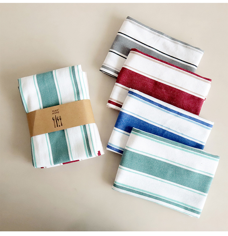 Christmas Cotton Tea Towel Yarn Dyed Kitchen Dish Cloth Towel