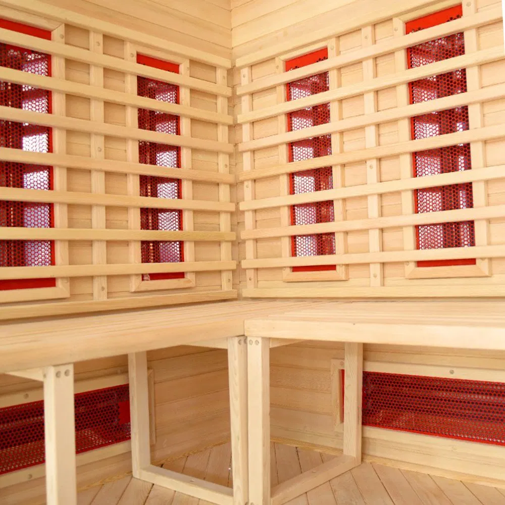 Sunrans 4 Persons Far Infrared Sauna Room Luxury Relaxation with Full Spectrum Heat
