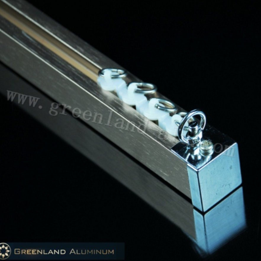 Aluminum Curtain Track Profiles with Brushed Rose Gold Color