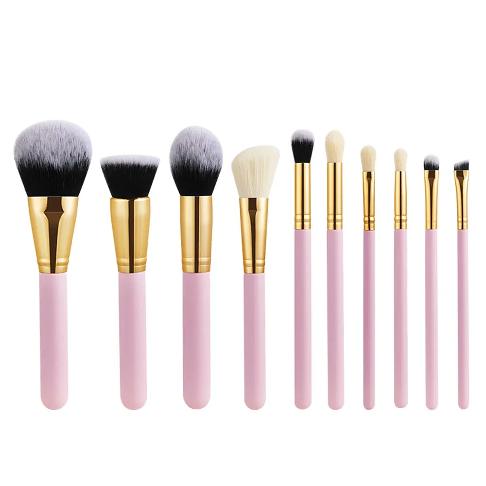 15PCS Sets Makeup Brushes Portable Beauty Tools High-Grade Wooden Handle Makeup Brushes with Pink Makeup Bag