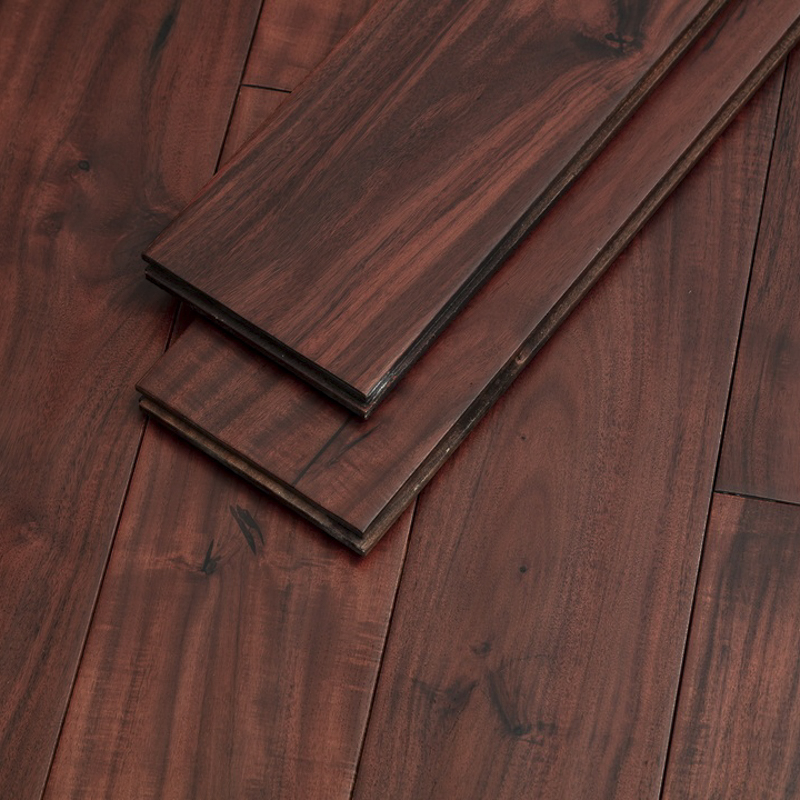 Hotel Indoor Floor Decoration Acacia Solid Wood Floor Natural Wood Wear-Resistant Moisture Proof Hardwood Flooring