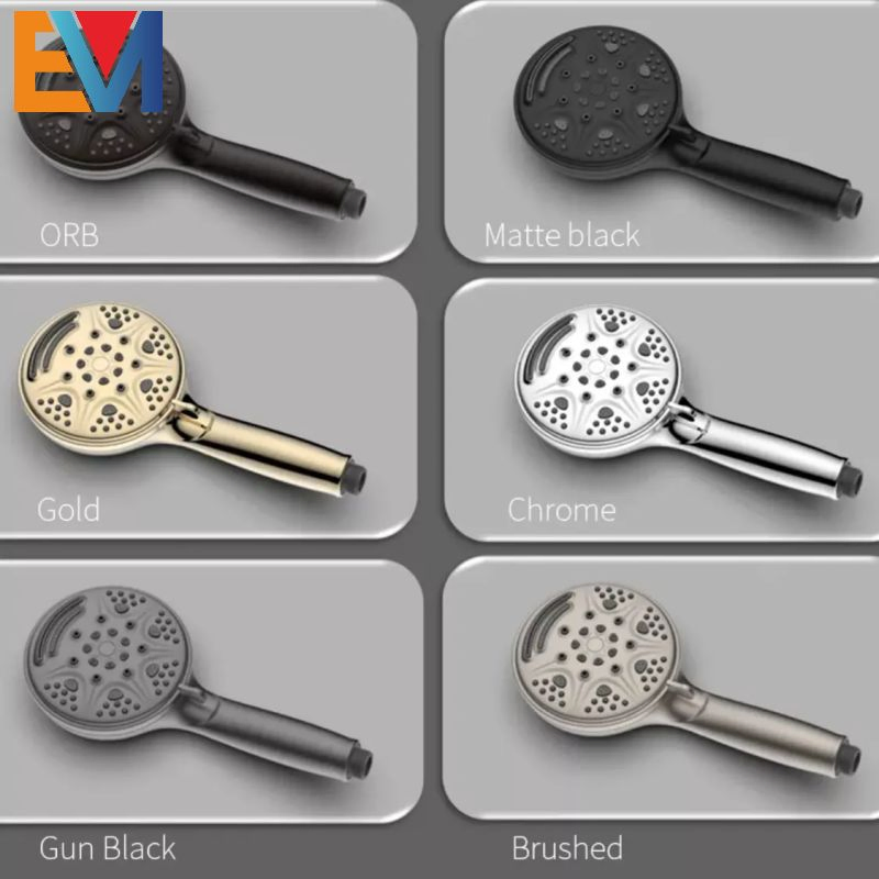 Bathroom Chromed ABS Plastic 10 Function High Pressure SPA Shower Head