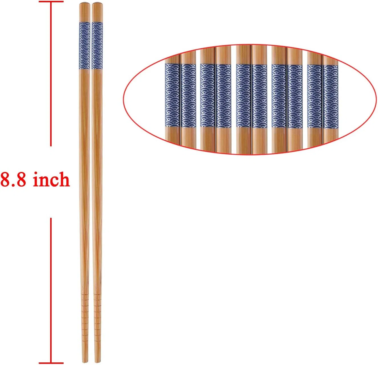 Bamboo Gift Box with 5 Pairs of Bamboo Chopsticks