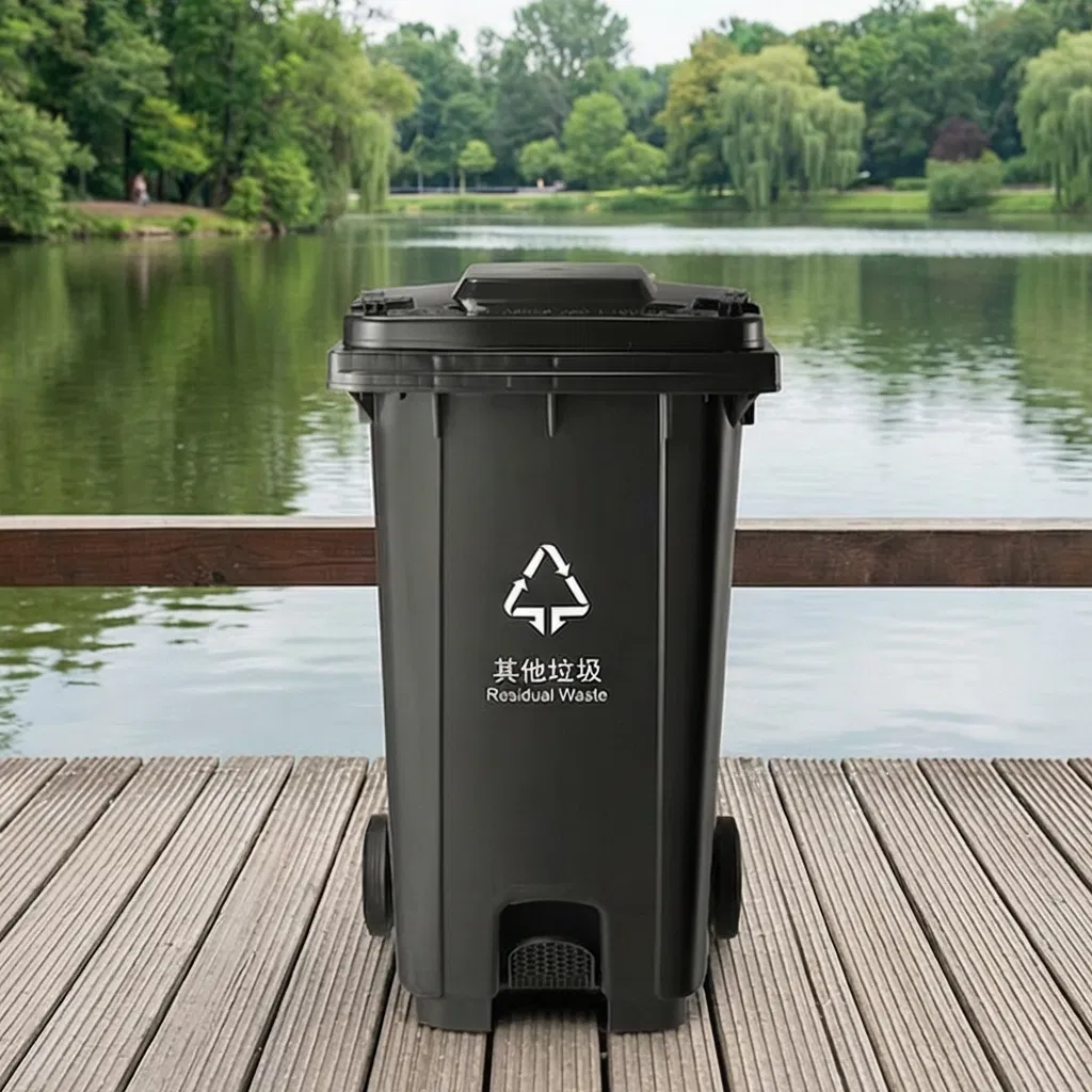 Промышленная педальная урна 240 л