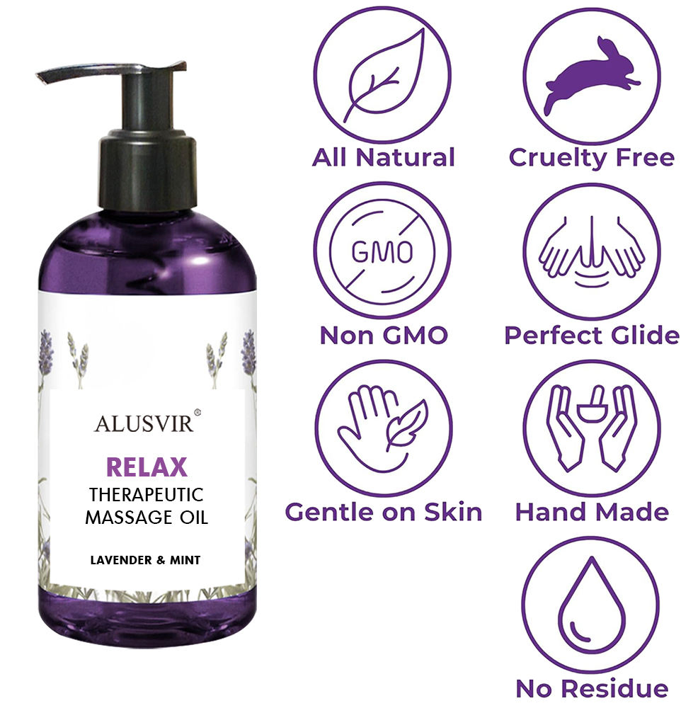 Organic Lavender Essential Oil Relax & Sleepy Time Aroma for Skin & Body Massage