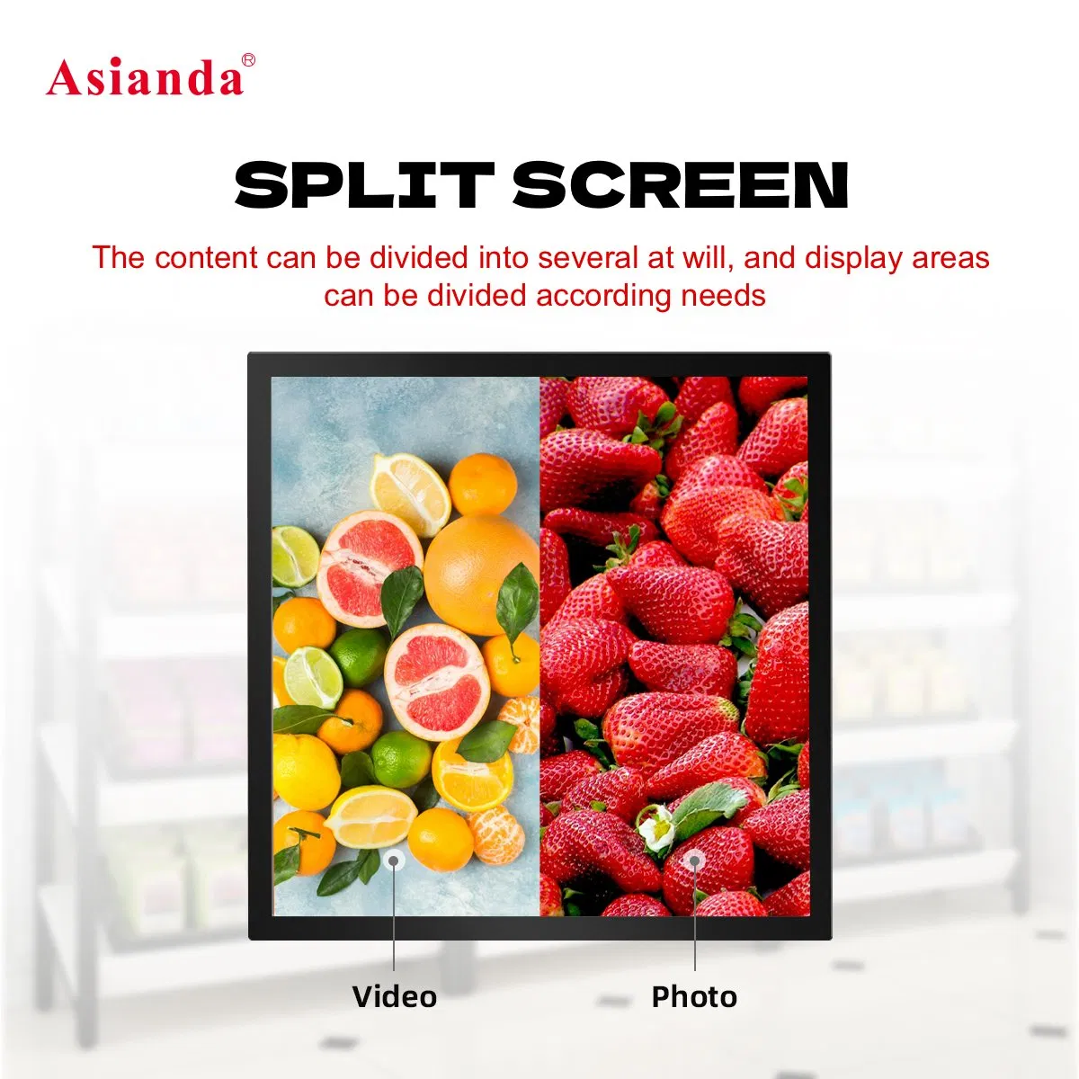 Arabian Perfume Shop Use Indoor Wall-Mounted Square Screen LCD Digital Display Signage Kiosk