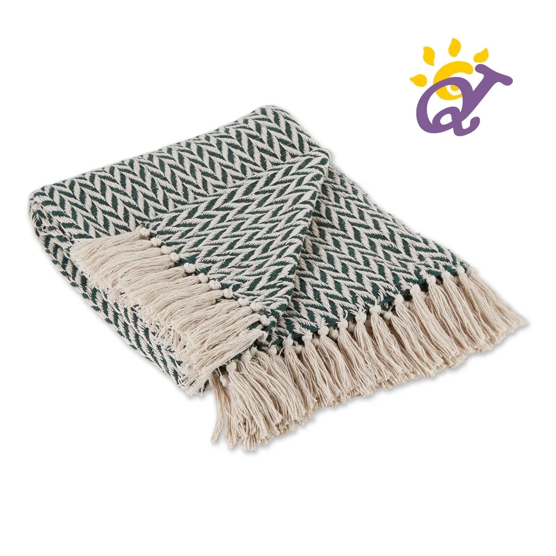 Yuki Recycled Wool Herringbone Blanket Throw
